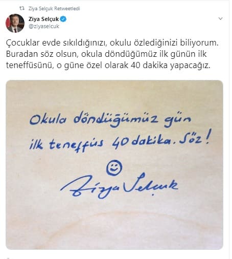 Öğrencilere 40 Dakika Teneffüs Sözü!