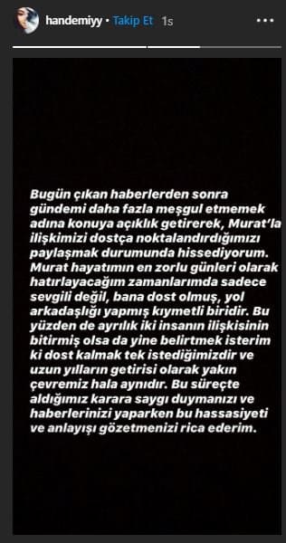 Ayrılık İddialarına Hande Erçel'den Cevap