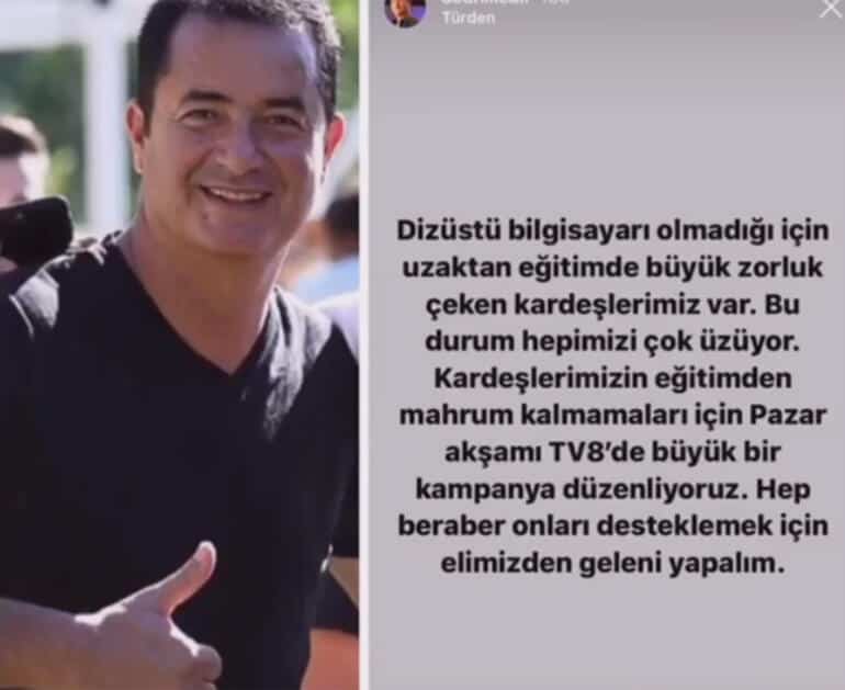 Acun Ilıcalı Bilgisayarı Olmayan Öğrencilere Destek Verecek!