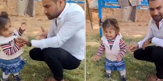 TikTok Videosu İçin Küçücük Çocuğu Tokatladı!