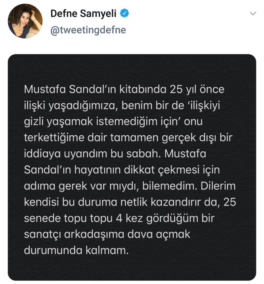 Defne Samyeli'nin Şikayetçi Olduğu Mustafa Sandal Beraat Etti