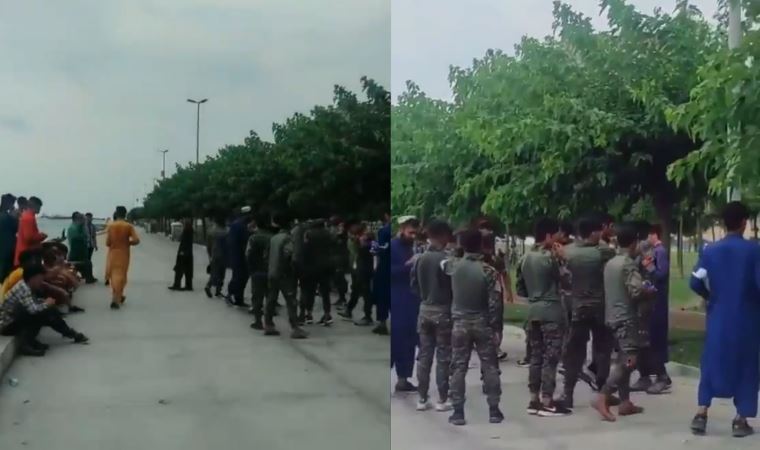 Asker Kıyafetiyle Dolaşan Afgan Göçmenler Muhafaza Altına Alındı