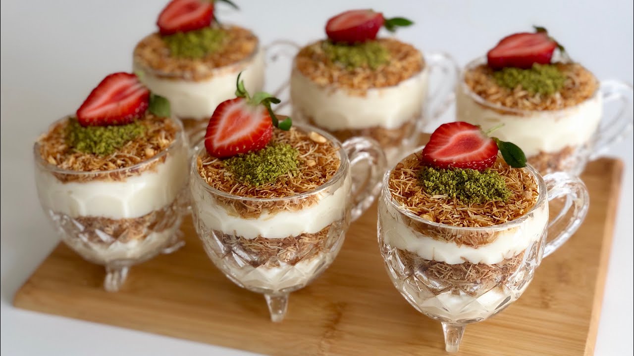 Sunumuyla Dikkat Çeken Kadayıflı Muhallebi Tarifi