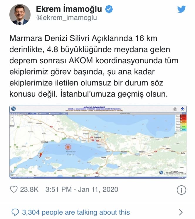 İstanbul’da 4.7’lik Deprem Meydana Geldi! 20 Saniye Sürdü!