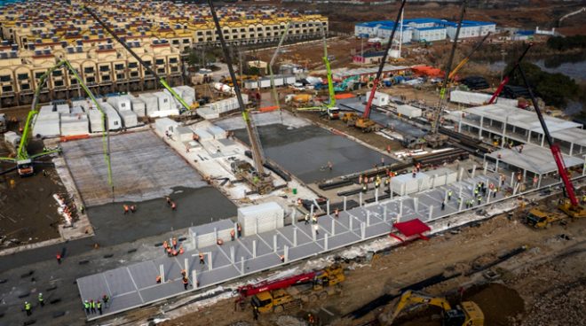 Olağanüstü Bir Çalışma: Virüs İçin Beklenen Hastane İnşası 48 Saatte Bitti!