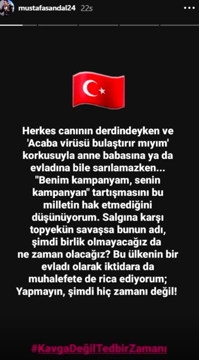 Mustafa Sandal Bağışların Bloke Edilmesine Tepki Gösterdi!