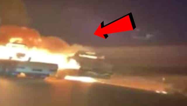 Irak'ta ABD'nin Olduğu Öğrenilen 3 Tır Ateşe Verildi!