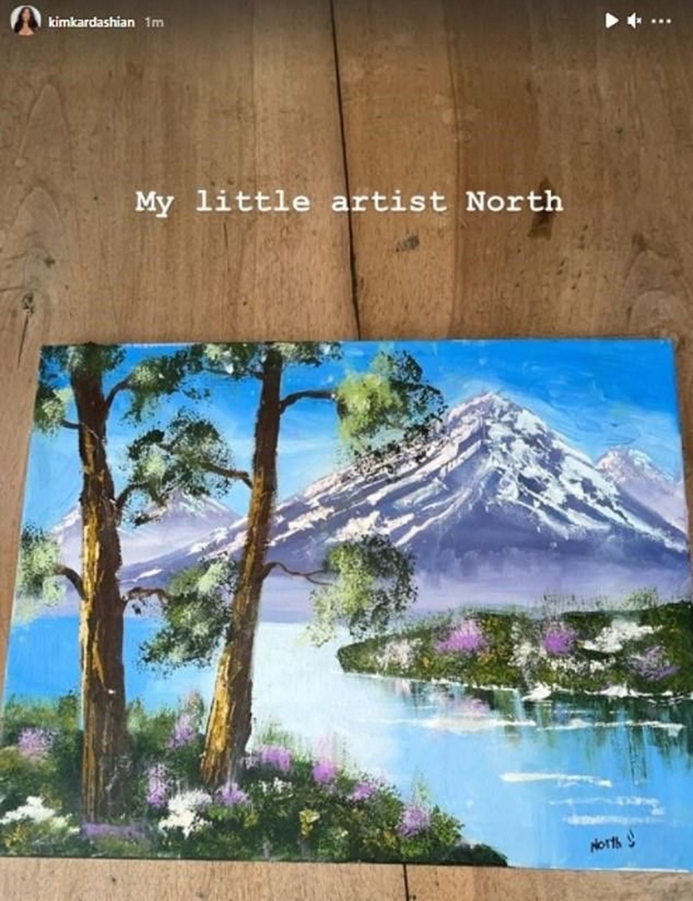 Kim Kardashian'ın 7 Yaşındaki Kızının Yaptığı Resim Olay Yarattı
