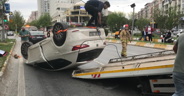 Nöbetten Dönen Doktor Aracıyla Takla Attı!