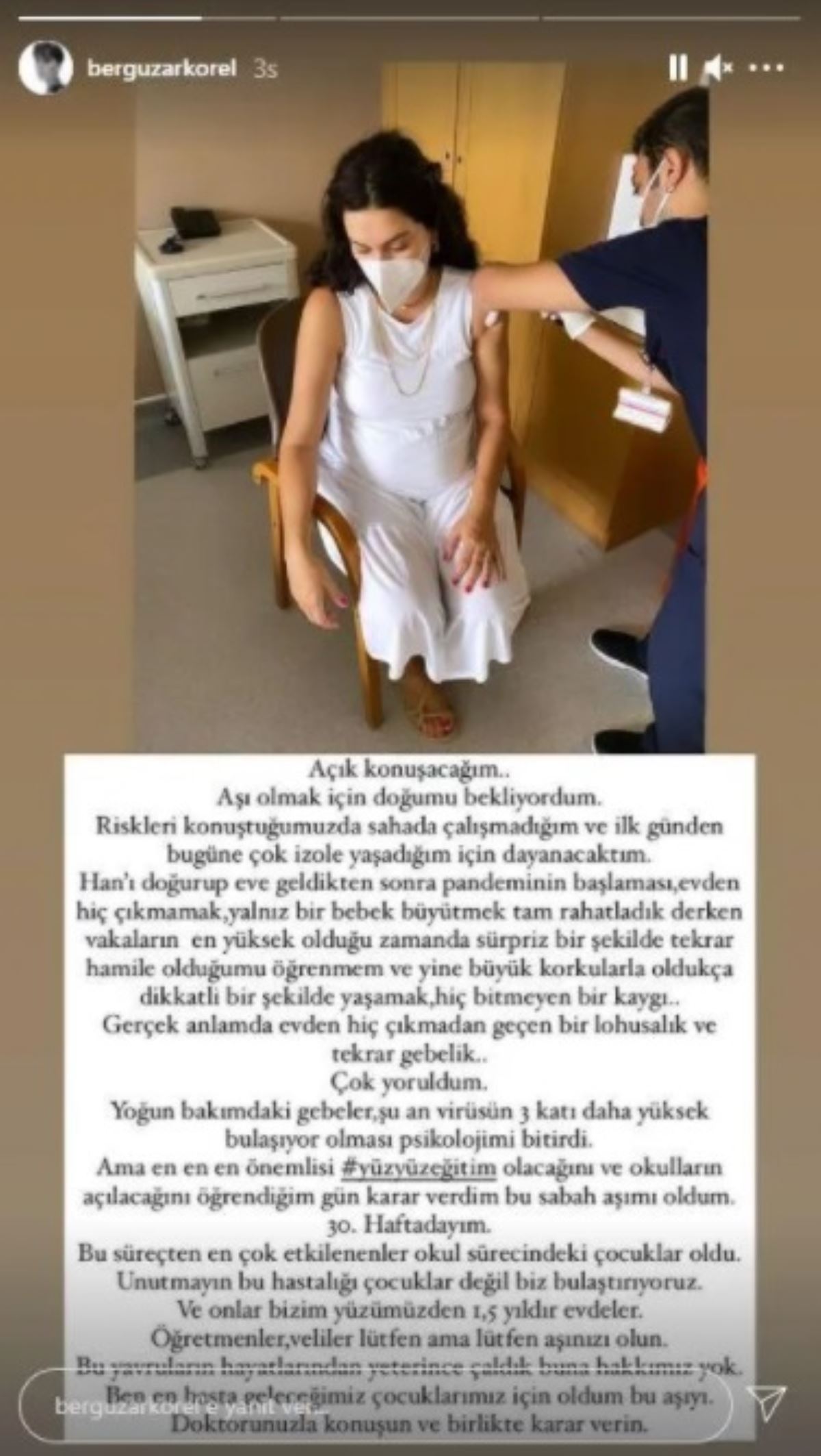 Bergüzar Korel Aşı Oldu: Çok Yoruldum!