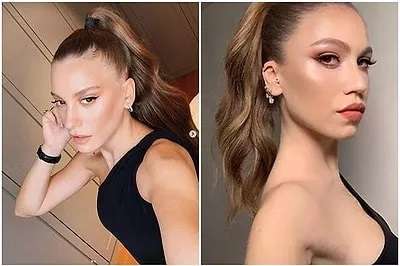 Serenay Sarıkaya'dan Vücudunu Saran Süper Mini Elbisesiyle Sere Serpe Pozlar