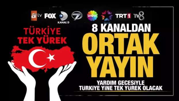 TV Kanallarından Bağış Kampanyası İçin Ortak Yayın