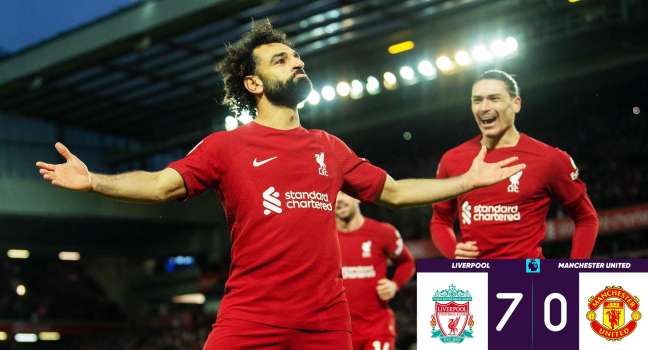 Liverpool, Manchester United'ı 7-0 Mağlup Etti (MAÇ ÖZETİ)