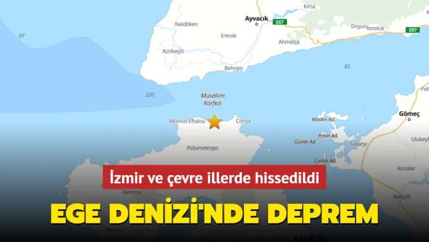 Ege Denizi'nde 5 Büyüklüğünde Deprem!