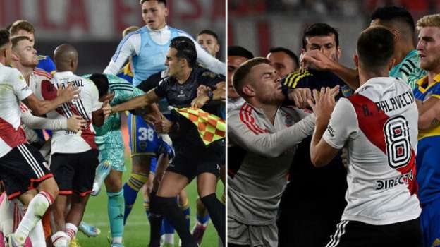 River Plate - Boca Juniors Maçında Saha Karıştı! Tam 7 Kırmızı Kart