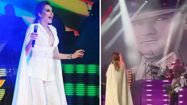 "Seni Yazdım" Şarkısı Atatürk Fotoğrafıyla Dakikalarca Alkışlandı