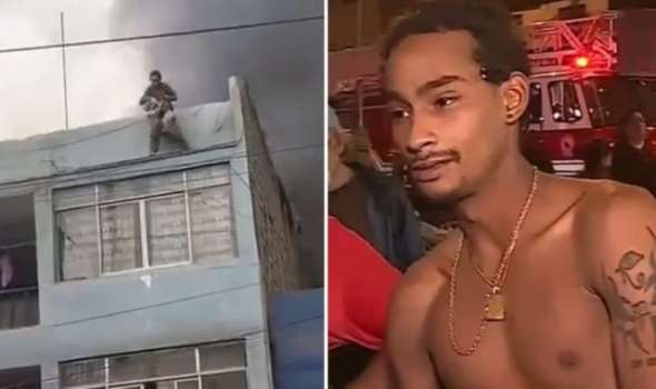 Evsiz Adam, Alevlerle Kaplı Binadaki 25 Köpeği Kurtardı