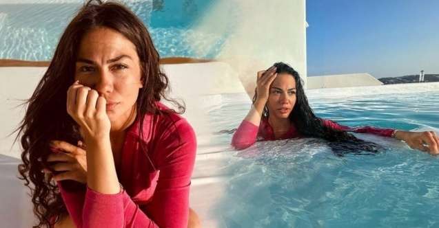 Ünlü Oyuncu Demet Özdemir Havuz Pozlarını Paylaştı
